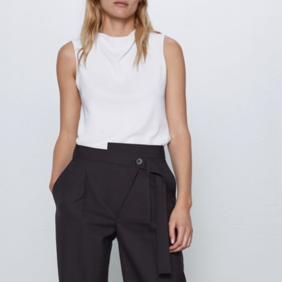 Zara Tops - ✨ NWT Zara flowy ribbed tank - white shirt top